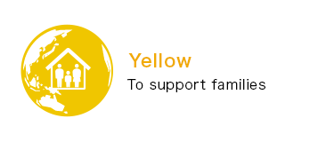Yellow To support families