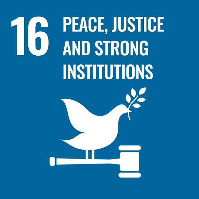 #16 PEACE, JUSTICE AND STRONG INSTITUTIONS