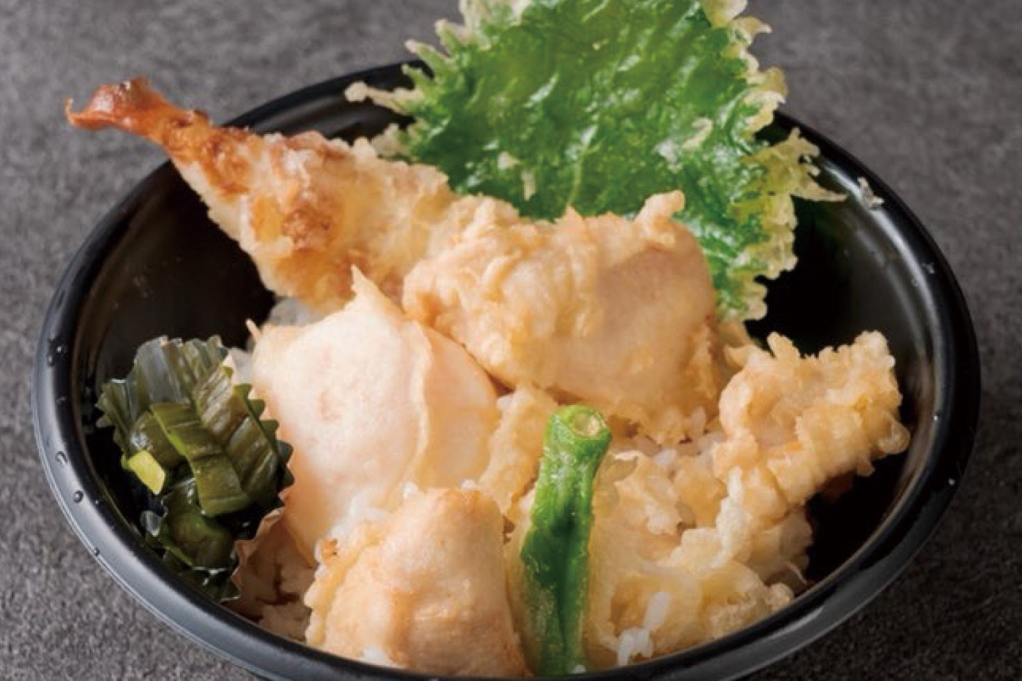 とり天と大阪産野菜の天丼